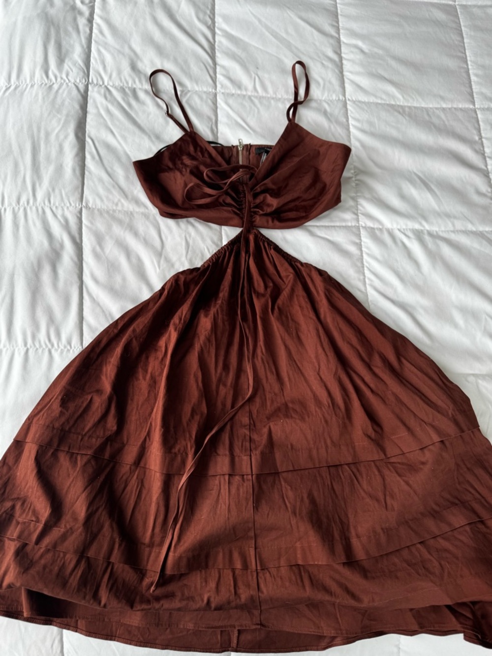Gorgeous Mocha Flared Cut-Out Sundress ✨ Never Worn, NWT